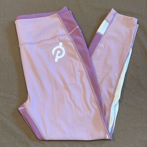 NWOT peloton purple, color block, leggings size extra large